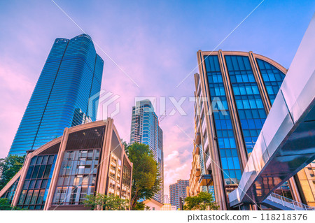 日本東京城市景觀 高溫持續。麻布台丘陵等景觀=2020年9月5日 日本東京城市景觀 高溫持續。麻布台丘陵等景觀=2020年9月5日 118218376