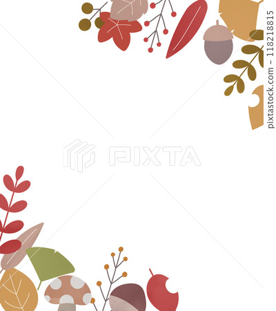 Autumn plant frame, vertical, transparent background Autumn plant frame, vertical, transparent background 118218815