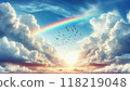 A beautiful sky with a rainbow 118219048
