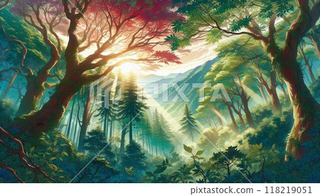 自然豐富的森林 118219051