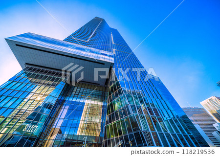 日本東京城市景觀,俯瞰虎之門之丘站塔(Toranomon Hills Station)等=2020年9月5日 日本東京城市景觀,俯瞰虎之門之丘站塔(Toranomon Hills Station)等=2020年9月5日 118219536