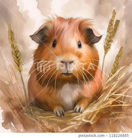 豚鼠畫水彩 118220885