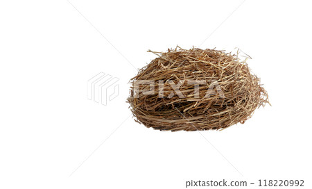 cut out image of lump of dry straw with clipping paths, against white background, highlighting the texture and individual strands for versatile design applications. cut out image of lump of dry straw with clipping paths, against white background, highlighting the texture and individual strands for versatile design applications. 118220992