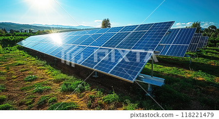 Solar panel on the roof of a private house, renewable alternative technology green energy. Solar panel on the roof of a private house, renewable alternative technology green energy. 118221479