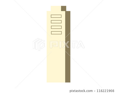 Skyscraper vector illustration. Skyscrapers in city center exemplify architectural prowess urban hubs The construction industry drives development towering skyscrapers Residential buildings with high 118221908