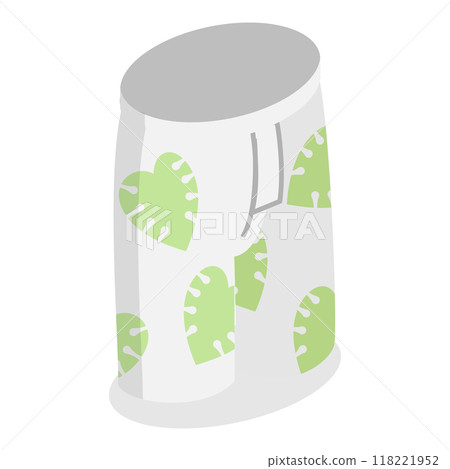 3D Isometric Flat Vector Illustration of Mens Underwear, Classic Boxers. Item 2 3D Isometric Flat Vector Illustration of Mens Underwear, Classic Boxers. Item 2 118221952