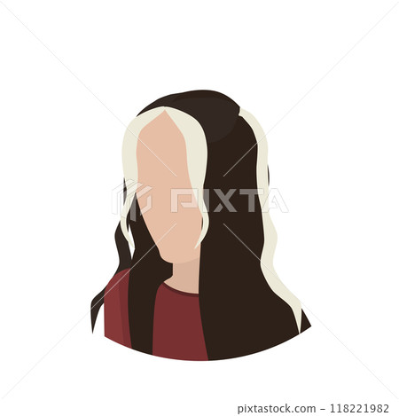 3D Isometric Flat Vector Set of Women Hairstyles, Beautiful Young Girls Portrait with Different Hair Styles. Item 2 118221982