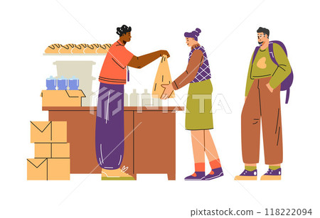 Foodsharing event vector illustration of people 118222094