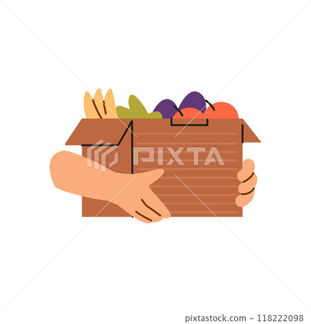 Foodsharing concept vector illustration of box 118222098