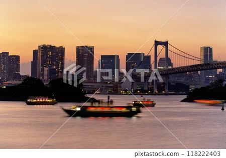 東京灣城市夜景 118222403