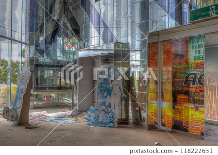 Abandoned pachinko parlour. Kaga City, Japan 118222631