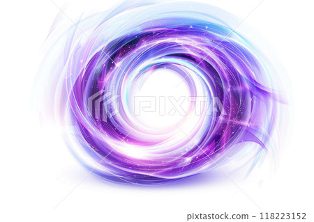 magical portal opening, with swirling vortex and light beams on white background. 118223152