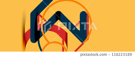 Linear design colorful circles and lines 118223189