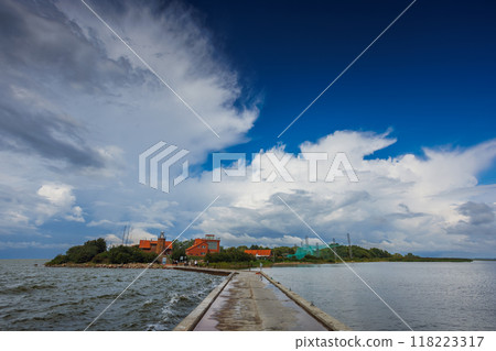 Vente Cape in Lithuania, bird ringing place. Ornithological Station one of the first bird ringing stations in Europe Vente Cape in Lithuania, bird ringing place. Ornithological Station one of the first bird ringing stations in Europe 118223317