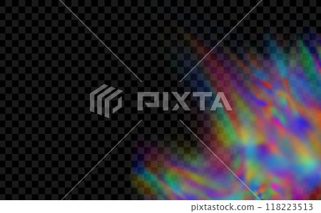 Background of an explosion of colorful smoke clouds.Multicolor fog with blue and yellow particles.Explosions of color powder. 118223513