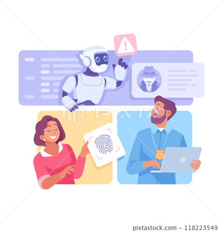 Inspecting Detective Man Character Investigating Case Vector Illustration 118223549