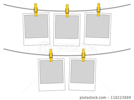 Instant film line drawing frame illustrations_3 and 2 Instant film line drawing frame illustrations_3 and 2 118223889