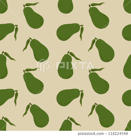 Avocado sketch seamless pattern 118224549