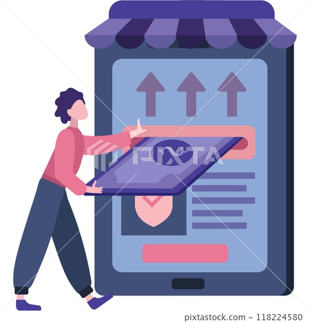 Online payment icon internet shop and order pay 118224580