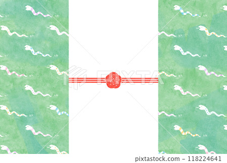 可愛蛇年賀年片(綠5)水彩筆 可愛蛇年賀年片(綠5)水彩筆 118224641