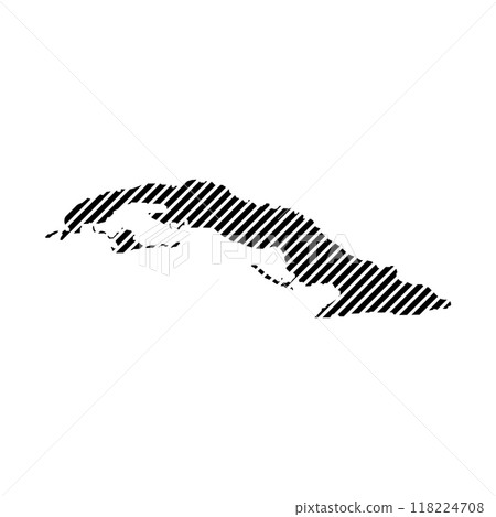 Cuba country map icon 118224708
