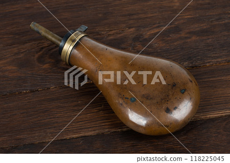 Old west gunpowder flask 118225045