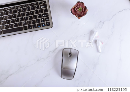 On modern office table place for work are On modern office table place for work are 118225195