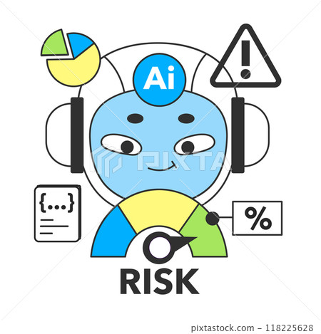 Banking industry automatization with artificial intelligence. Fintech development. Financial services neural network assistance. Digital economy, transaction and investment. Flat vector illustration 118225628
