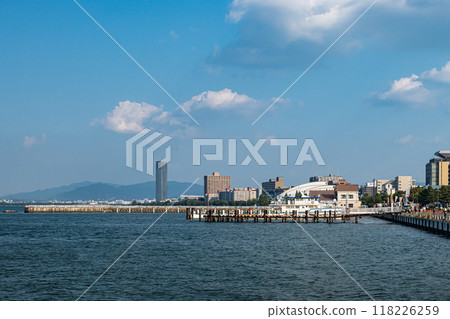 夏天的琵琶湖岸邊風景 夏天的琵琶湖岸邊風景 118226259