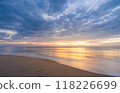 Beautiful sunset at famous Natai beach in Phang nga, southern part of thailand close to Phuket. 118226699