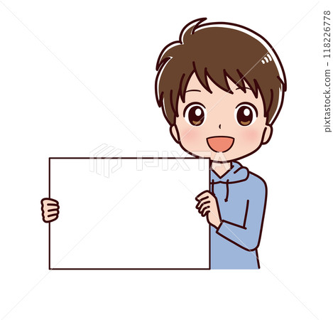 Illustration of a cute male student 118226778