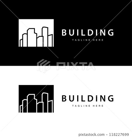 Modern City Building Logo Design, Luxurious and Simple Urban Architecture 118227699