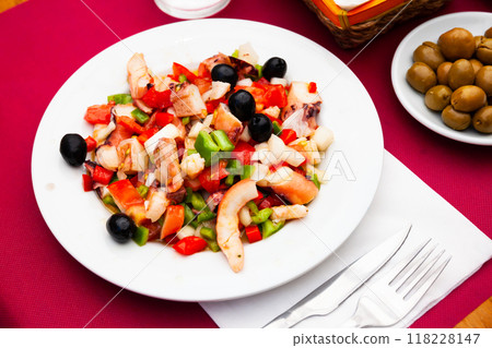Seafood salad Salpicon de marisco 118228147