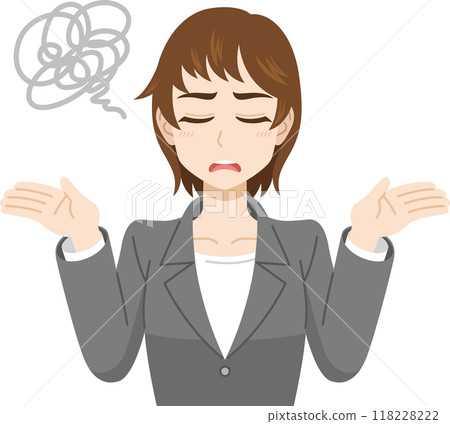 Troubled female office worker (Asian) Troubled female office worker (Asian) 118228222
