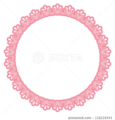 Circular frame with lace pattern Circular frame with lace pattern 118228341