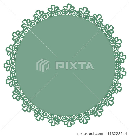Circular frame with lace pattern Circular frame with lace pattern 118228344