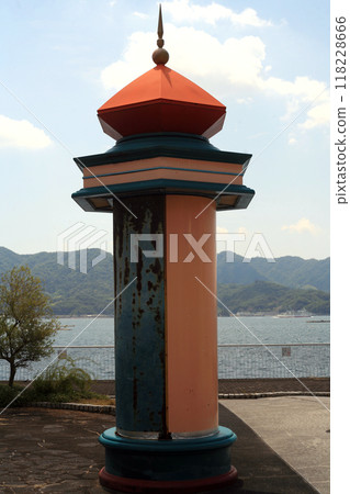 Retro Mediterranean style tower 118228666