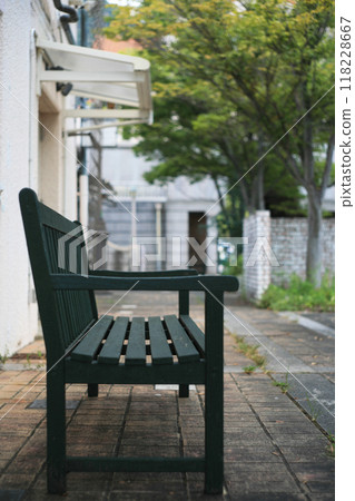 A landscape with a bench A landscape with a bench 118228667