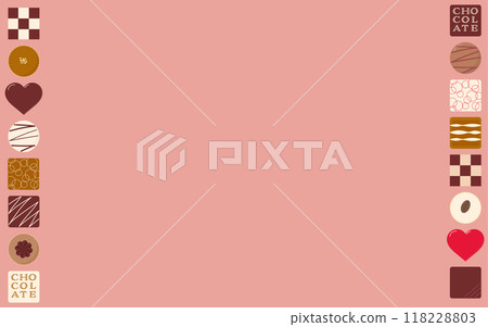 Chocolate illustration background material 118228803