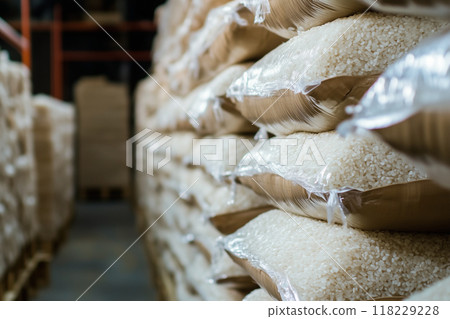 Rice, new rice, white rice warehouse Rice, new rice, white rice warehouse 118229228