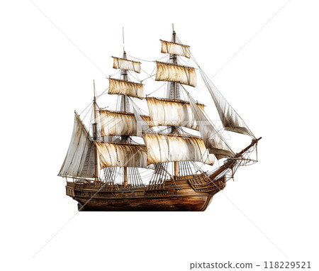 Old vintage rustic worn out wooden sailing ship model PNG transparent background isolated graphic resource Old vintage rustic worn out wooden sailing ship model PNG transparent background isolated graphic resource 118229521