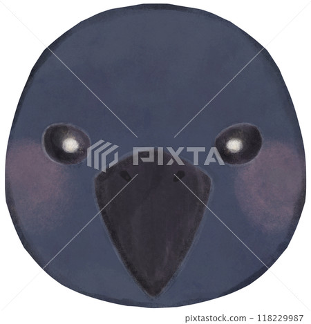 Cute crow illustration face 118229987