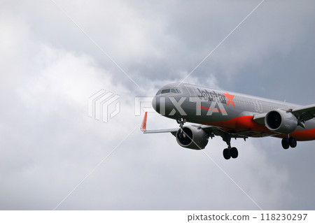 Takeoff and landing of an airliner 118230297