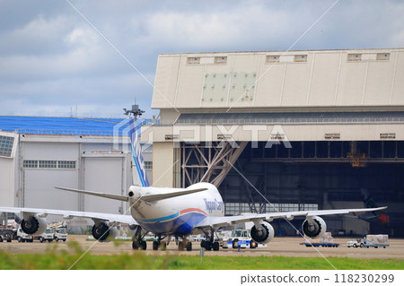 Takeoff and landing of an airliner Takeoff and landing of an airliner 118230299