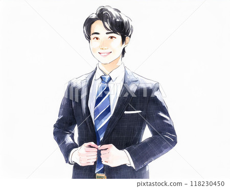 Watercolor illustration of a man Watercolor illustration of a man 118230450