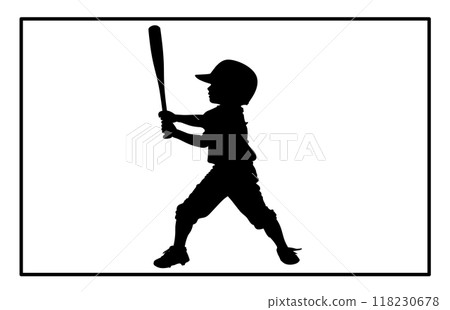 Baseball Kids Silhouettes stock illustration Baseball Kids Silhouettes stock illustration 118230678