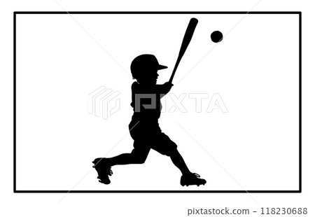 Baseball Kids Silhouettes stock illustration Baseball Kids Silhouettes stock illustration 118230688