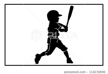 Baseball Kids Silhouettes stock illustration Baseball Kids Silhouettes stock illustration 118230690
