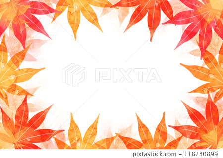 Frame of autumn leaves 118230899