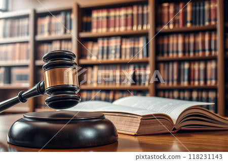 Court Gavel and Law Book 118231143